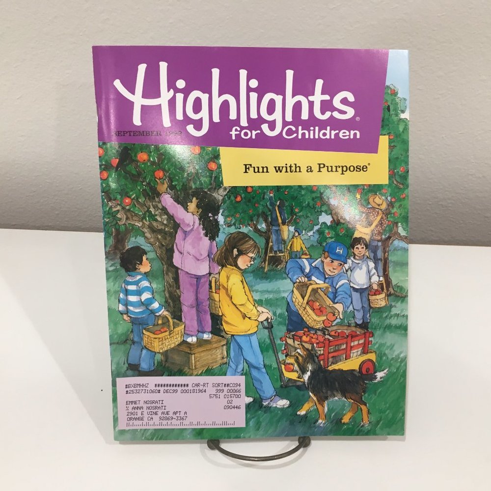 SEPTEMBER 1999 - Highlight For Children Magazine, Fun With a Purpose
